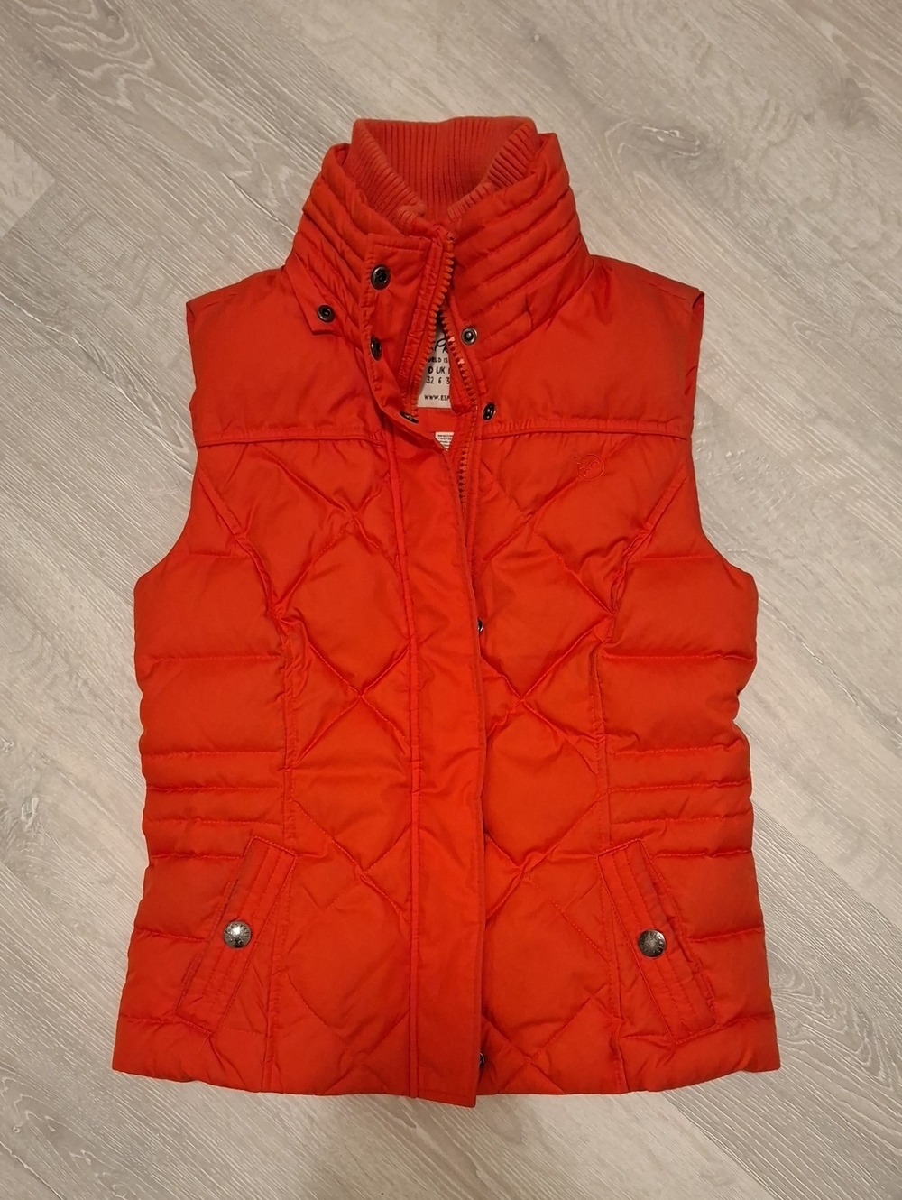 Esprit Women's Quilted Orange Puffer Vest